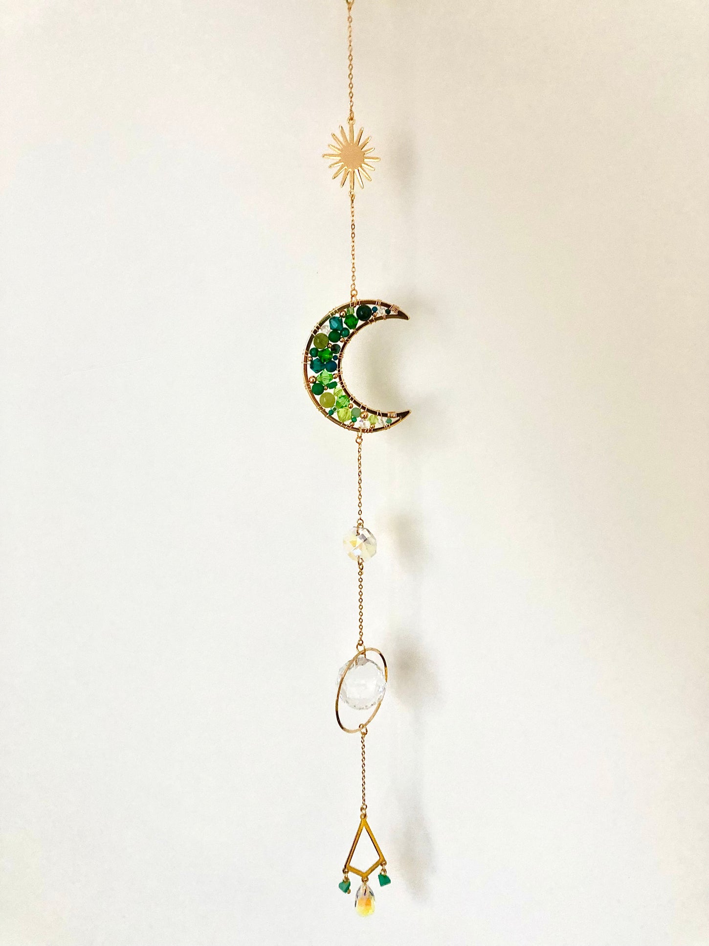 Shalowa suncatcher attrape-soleil cristal mineraux lune