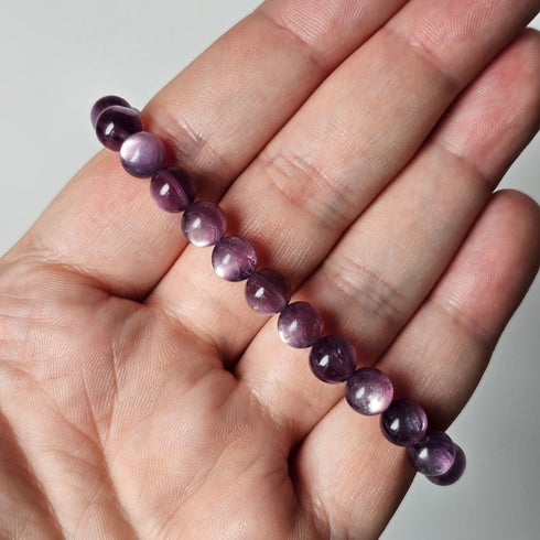 Bracelet gem Lepidolite AAAA 7MM