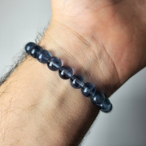 Bracelet Fluorite bleue(très rare) AAAA 8mm (pierre plus clair que sur la photo)