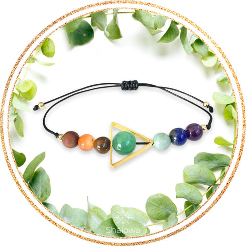 Bracelet ✦ 7 Chakras ✦ Triangle